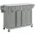 Crosley White Granite Top Kitchen Cart in Gray Perspective: front