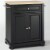 Alexandria Natural Wood Top Kitchen Island in Black - Crosley Perspective: front