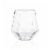 12 oz. Clear Hexagonal Stemless Plastic Wine Goblets (64 Glasses) Perspective: front