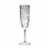 8 oz. Crystal Disposable Plastic Champagne Flutes (48 Glasses) Perspective: front