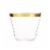 9 oz. Clear with Metallic Gold Rim Round Disposable Plastic Cups (240 Cups) Perspective: front