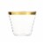 9 oz. Clear with Metallic Gold Rim Round Disposable Plastic Cups (240 Cups) Perspective: front