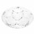 12  Clear with Silver Round Section Tray Disposable Plastic Seder Plates (24 Plates) Perspective: front