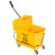5 Gallon Mini Press Mop Bucket with Wringer 20L Rolling Cart Yellow Perspective: front