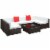 7PC Rattan Wicker Sofa Set Sectional Couch Cushioned Furniture Patio Outdoor Perspective: front