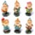 Juvale Happy Mini Gnome Figurines for Fairy Gardens (4 inches, Set of 6) Perspective: front