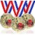 6-Pack 1st Place Gold Award Winner Medals w/ Ribbons 2.5  Diameter Perspective: front