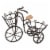 Juvale Miniature Bicycle Planter Stand for Succulents and Plants (7 x 6 x 3 in, Black) Perspective: front