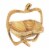 Juvale Apple Design Collapsible Bamboo Fruit Bowl - Fruit Basket, Brown, 10.5 x 11.7 x 8.7 Perspective: front