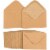 100-Count A1 Kraft Paper Invitation Envelopes for Wedding, Party, 3 5/8 x 5 1/8 Perspective: front