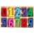 Wooden Numbers for Learning Games, Educational Tool (Rainbow Colors, 50 Pieces) Perspective: front