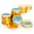 84 Pcs Cooky Melon Kid's Birthday Candy Party Favors Chocolate Coins with Gold Foil Perspective: front