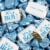 131 Pcs It's a Boy Baby Shower Candy Party Favors Hershey's Miniatures & Kisses (1.65 lbs) Perspective: front