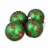 Northlight 4ct Green and Red Argyle Diamond Pattern Christmas Ball Ornaments 3.25 (80mm) Perspective: front