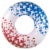 Swim Central Red, White and Blue Patriotic American Stars Swimming Pool Inner Tube, 36-inch Perspective: front
