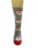 Legale All Over Santa Christmas Crew Socks - Grey Perspective: front