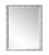 Modern Brushed Silver Accent Mirror Perspective: front