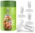 Clear Fermentation Lids | 4-Pack | for Making Sauerkraut in Wide Mouth Mason Jars Perspective: front