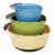 OXO Good Grips 3 Piece Nesting Mixing Bowl Set with Handles, Red, Green & Blue Perspective: front