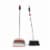 OXO Large Extendable Broom and Dustpan 2 Piece Upright Cleaning Sweeper Set Perspective: front
