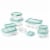 OXO Good Grips 16 Piece Glass Food Storage Round Square Container Set with Lids Perspective: front
