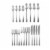 Cambridge Silversmiths Keene Hammered Flatware Set - Mirror Perspective: front
