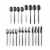 Cambridge Silversmiths Gaze Flatware Set - Black Satin Perspective: front