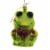 Holiday Ornament Retro Frog Glass Christmas Bow Tie Flowers Go4393 Perspective: front