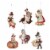 Holiday Ornament Thankgiving Child Ornaments S/6 Pilgrim Turkey Pumpkin Rl8150 Perspective: front