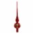 Inge Glas Shiny Red Twisted Lines Finial Tree Topper Glitter Stripe 21205T021 Perspective: front