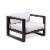 Paradise Solid Dark Eucalyptus Outdoor Patio Lounge Chair in Light Gray Fabric Perspective: front
