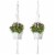 2Pcs Plant Hanger Flowerpot Net Bag 40in Cotton Rope Plant Hangers 4Legs Plant Hanger Perspective: front
