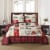 MarCielo 3 Piece Christmas Velvet Quilt Bedspread Set Snowman King Perspective: front
