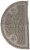 Arm & Hammer Half Circle Litter Mat Tan (Pack of 32) Perspective: front