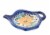 Blue Rose Polish Pottery Butterfly Tea Bag Holder Perspective: front