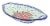 Blue Rose Polish Pottery Pointsettia Bread Tray with Handles Perspective: front