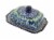 Blue Rose Polish Pottery Sapphire Fields Butter Dish Perspective: front