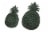 Green Verdigris Cast Iron Pineapple Decorative Trays Set of 2 Perspective: front