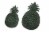 Green Verdigris Cast Iron Pineapple Decorative Trays Set of 2 Perspective: front