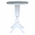 30 in. Round Top Pedestal Bar Height Wood Dining Table in White/Heather Gray Perspective: front