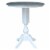 36 in. Wood Bar Height Pedestal Table in White/Heather Gray Perspective: front
