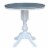 36 in. Counter Height Wood Dining Table with 12 in. Leaf in White/Heather Gray Perspective: front