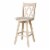 Double  X  Back Bar height Stool - With Swivel Seat - 30  Seat Height Perspective: front