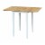 International Concepts Small Dropleaf Table in White and Natural Perspective: front
