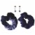 Stud Earring & Blue Scrunchie Set Perspective: front