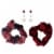 Stud Earring & Maroon Scrunchie Set Perspective: front