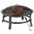 Endless Summer Brushed Copper Wood Burning Outdoor Fire Pit Perspective: front