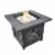 Endless Summer Charles 30 Inch Square Outdoor UV Printed LP Gas Fire Pit Table Perspective: front