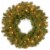 24 in. Pre-Lit Downswept Douglas Wreath with Warm White LED Lights- National Tree Company Perspective: front
