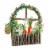 National Tree Company Artificial Window Pane Decoration, Decorated with Bunnies, Carrots, Perspective: front
